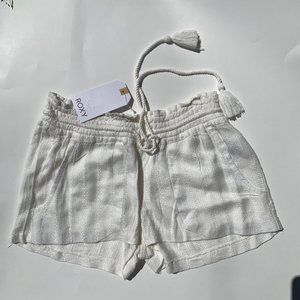 ROXY White Bohemian Flowey Shorts